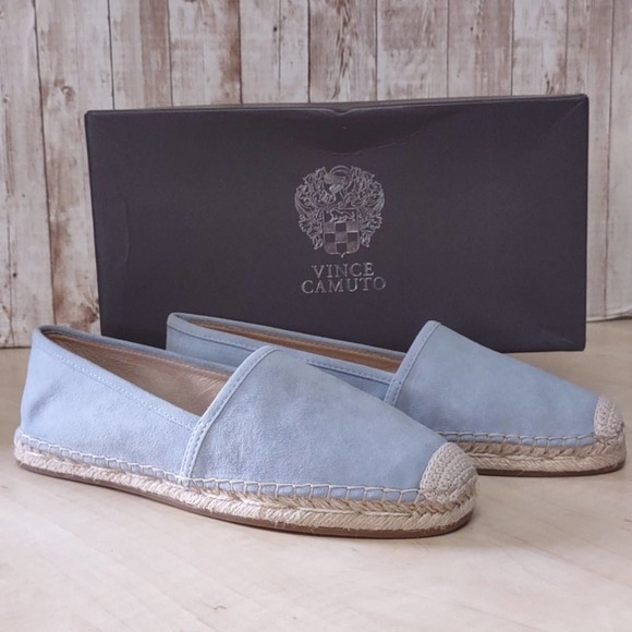 Vince Camuto Chambray Suede Espadrilles Sandals - Picture 1 of 14